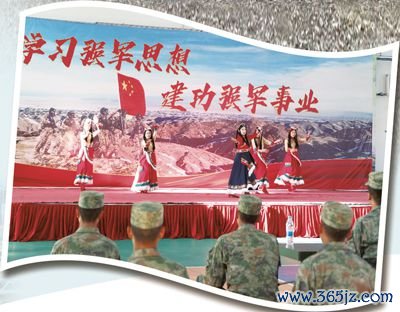 昌吉市为驻军戎行组织专场慰问献技。肖承槟摄