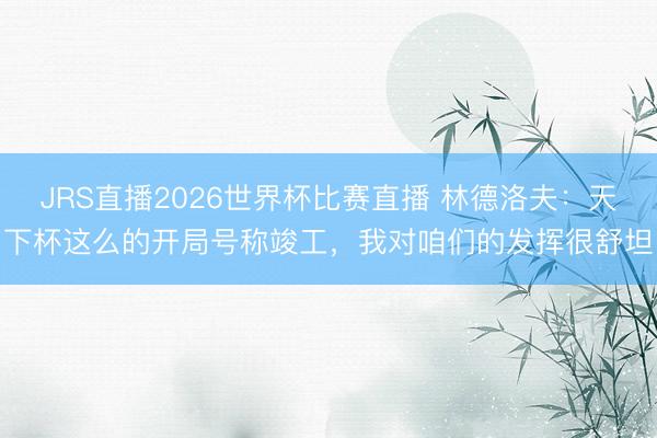 JRS直播2026世界杯比赛直播 林德洛夫:天下杯这么的开局号称竣工,我对咱们的发挥很舒坦